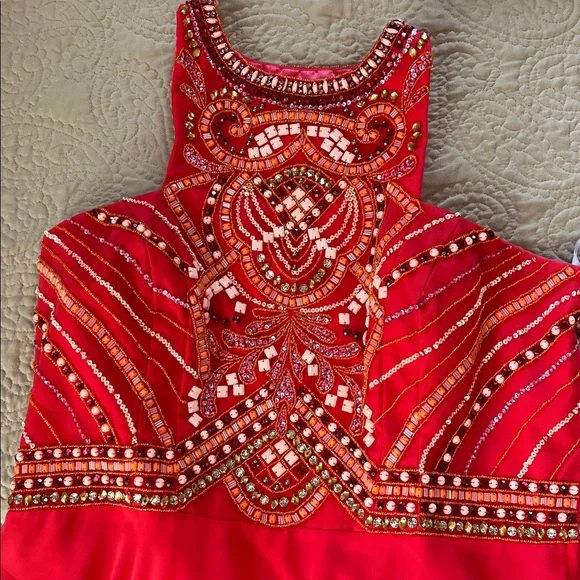 🆕 Rachel Allan Perfect Angels Beaded Halter A-Line Gown Prom Dress size 22 - Picture 6 of 14